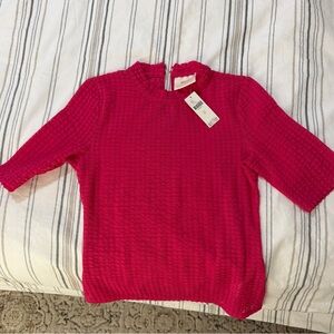 Maeve Pink Textured Top - Anthropologie